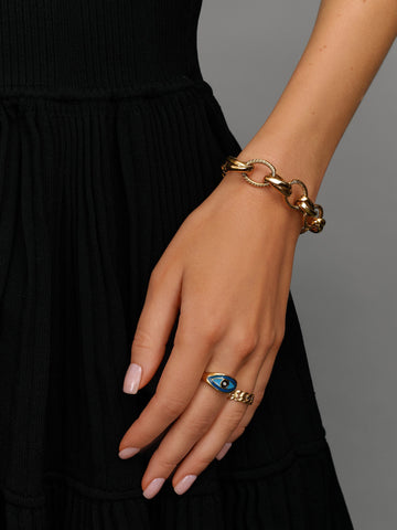 Nialaya Women's Chain Bracelet Mixed Link Statement Bracelet Mixed Link Statement Bracelet